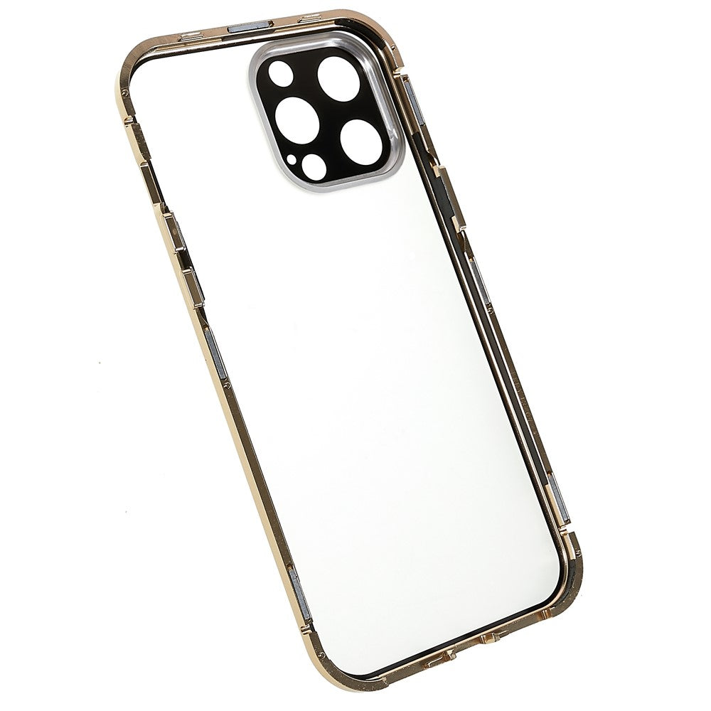 iPhone 13 Pro Anti-Peep Hülle – Metallrahmen mit doppelseitigem Glas