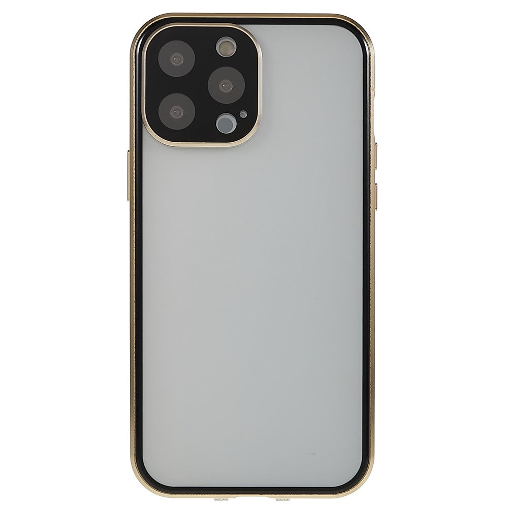 iPhone 13 Pro Anti-Peep Hülle – Metallrahmen mit doppelseitigem Glas