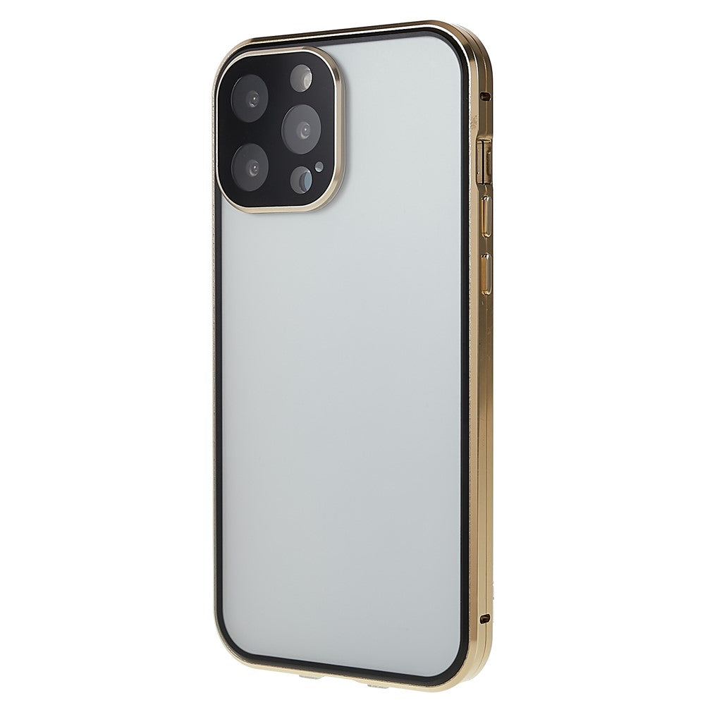iPhone 13 Pro Anti-Peep Hülle – Metallrahmen mit doppelseitigem Glas
