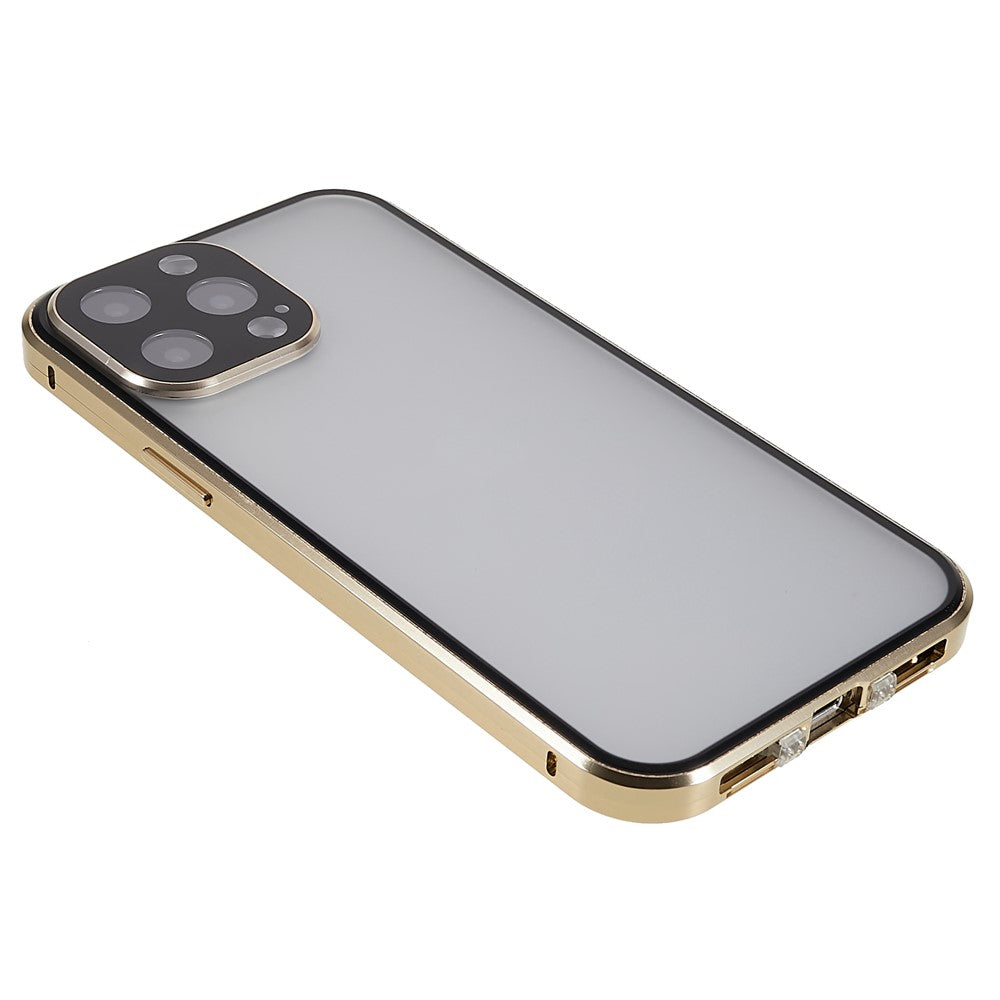 iPhone 13 Pro Anti-Peep Hülle – Metallrahmen mit doppelseitigem Glas