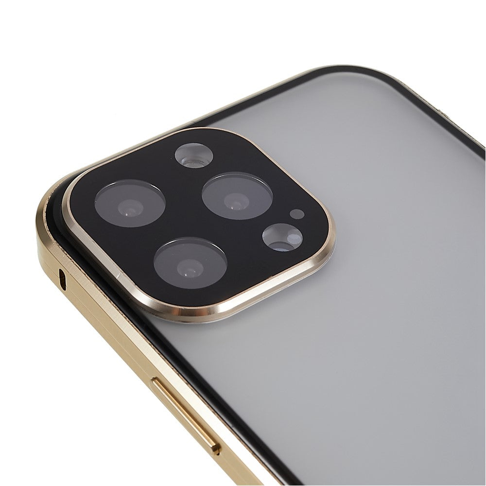iPhone 13 Pro Anti-Peep Hülle – Metallrahmen mit doppelseitigem Glas
