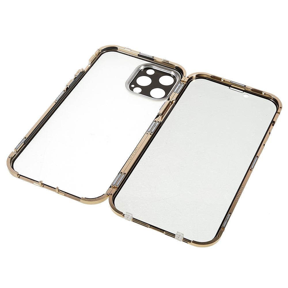 iPhone 13 Pro Anti-Peep Hülle – Metallrahmen mit doppelseitigem Glas