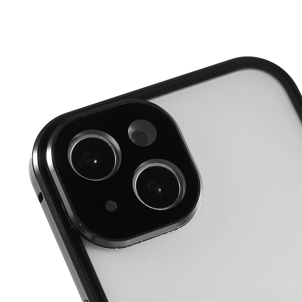 iPhone 13 Anti-Peep Hülle – Metallrahmen mit doppelseitigem Glas