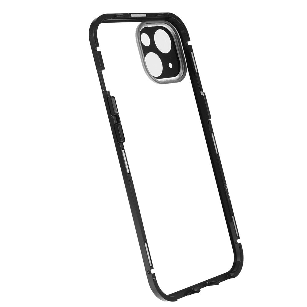 iPhone 13 Anti-Peep Hülle – Metallrahmen mit doppelseitigem Glas