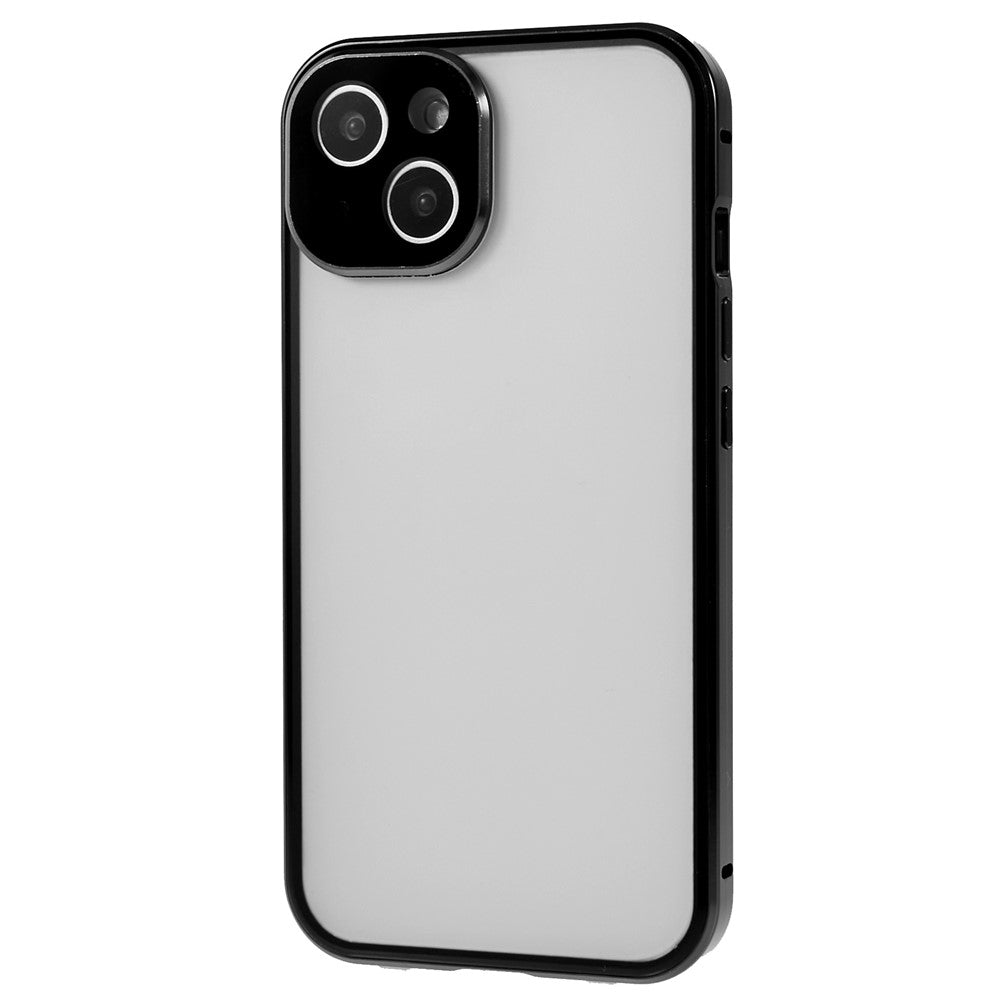 iPhone 13 Anti-Peep Hülle – Metallrahmen mit doppelseitigem Glas
