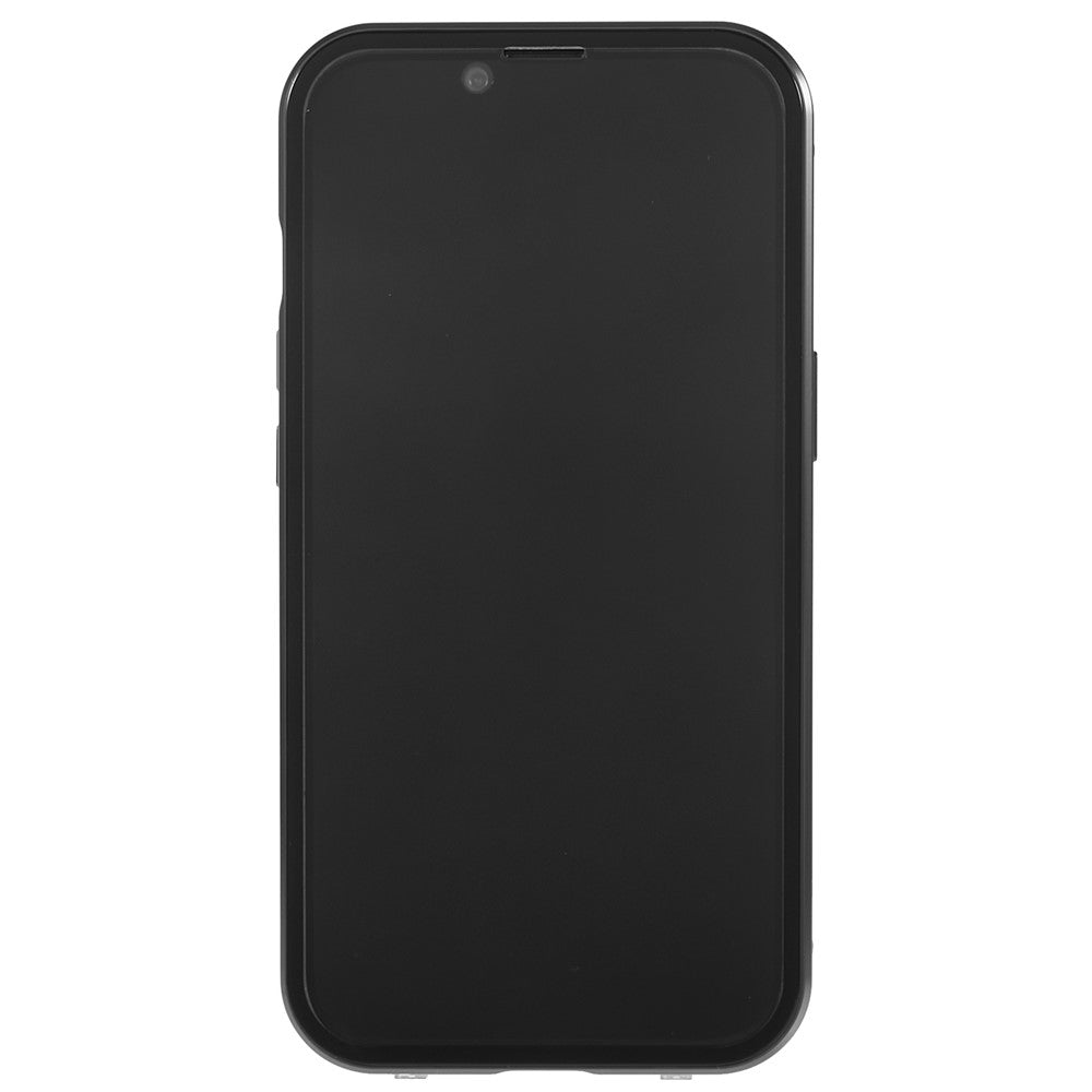 iPhone 13 Anti-Peep Hülle – Metallrahmen mit doppelseitigem Glas