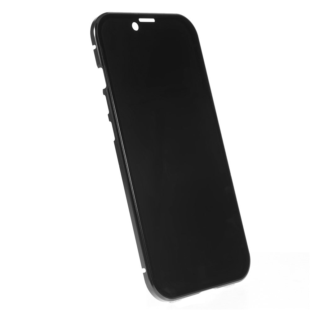 iPhone 13 Anti-Peep Hülle – Metallrahmen mit doppelseitigem Glas