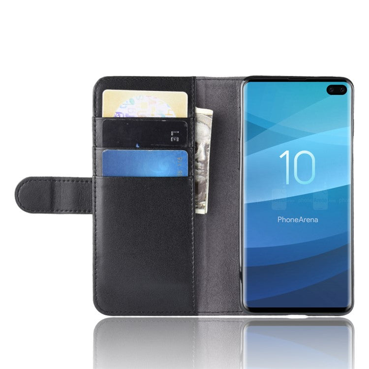 Galaxy S10 Plus Echtleder Hülle mit Kartenfach