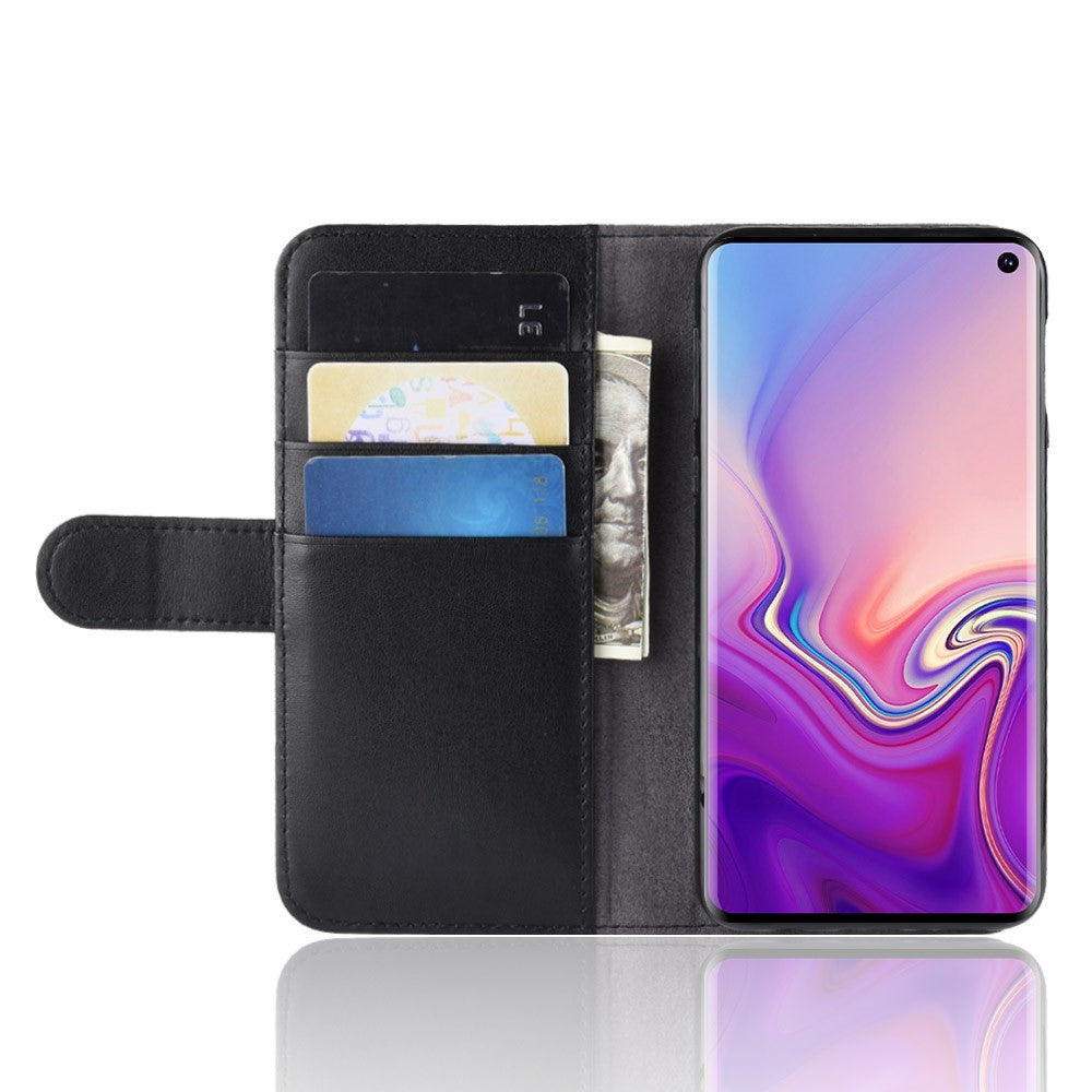 Galaxy S10e Echtleder Hülle mit Kartenfach