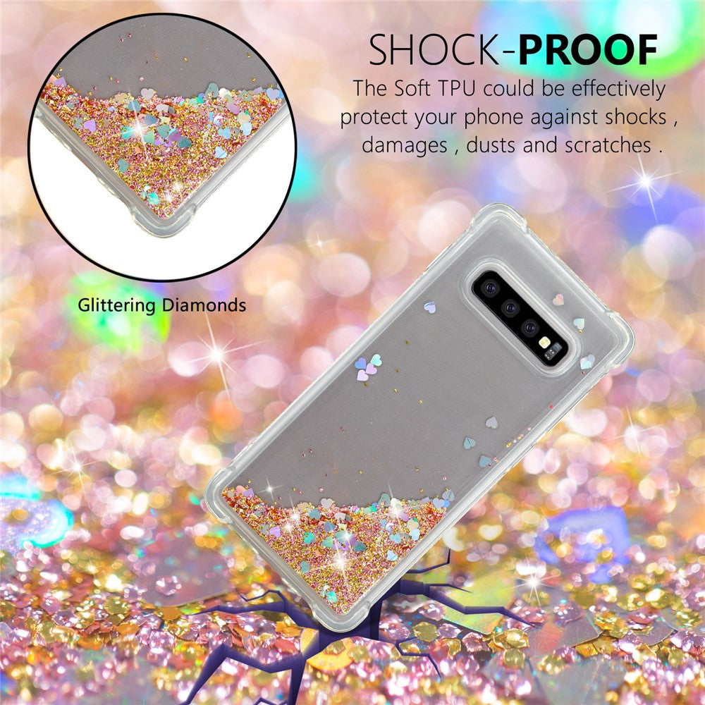 Galaxy S10 Plus Glitzer-Hülle – Stoßfest & mit Treibsand