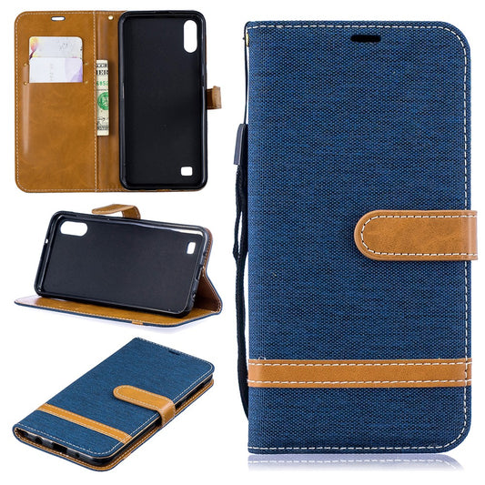 Galaxy A10 Jeans-Wallet Handyhülle mit Ständer