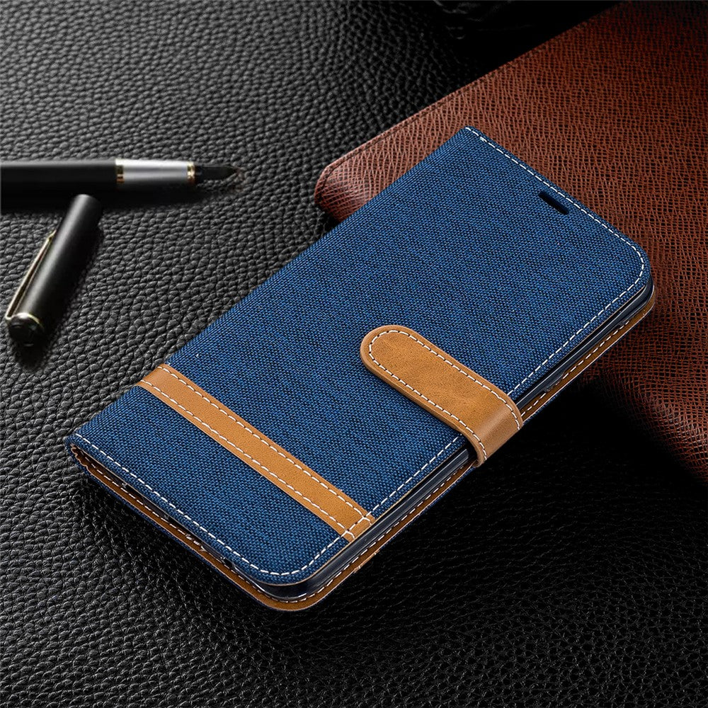 Galaxy A10 Jeans-Wallet Handyhülle mit Ständer
