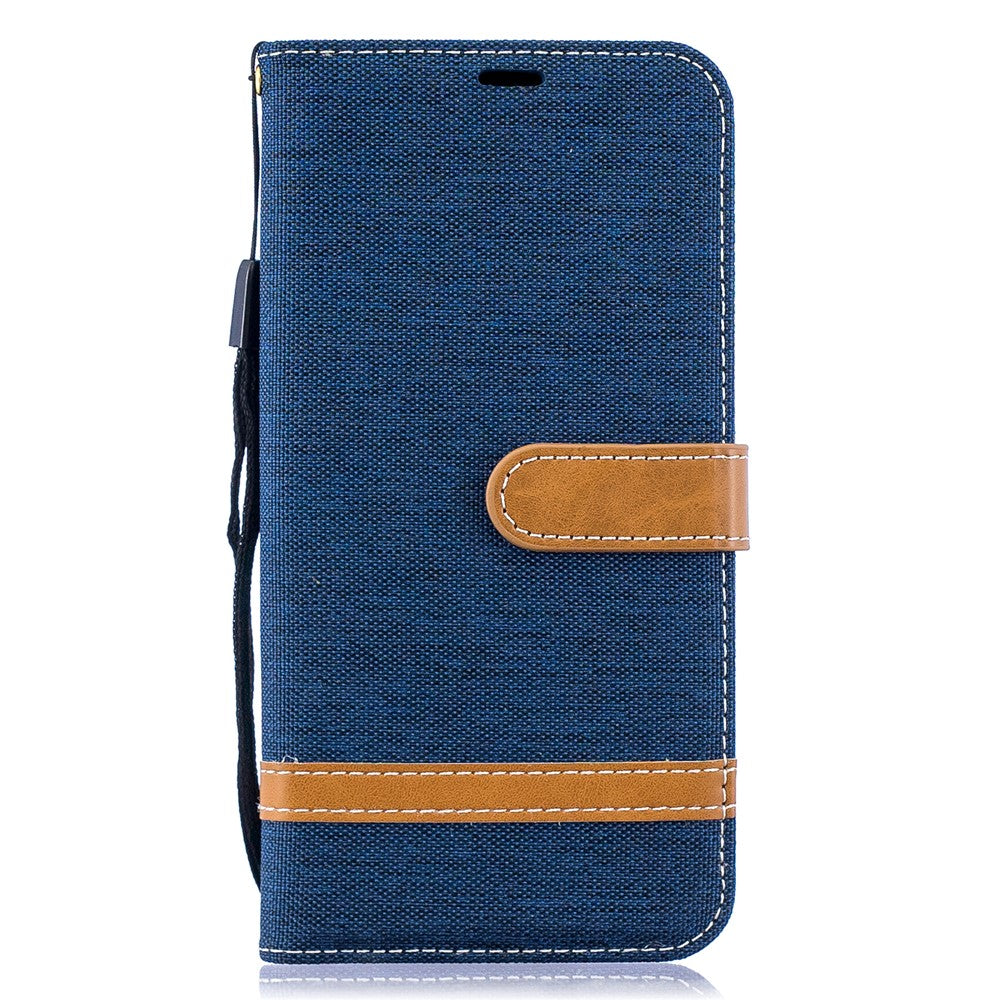 Galaxy A10 Jeans-Wallet Handyhülle mit Ständer