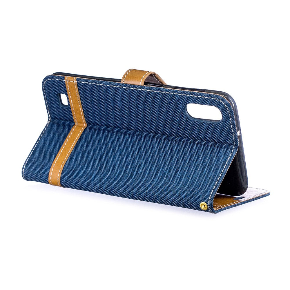 Galaxy A10 Jeans-Wallet Handyhülle mit Ständer