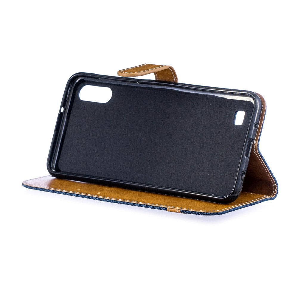 Galaxy A10 Jeans-Wallet Handyhülle mit Ständer