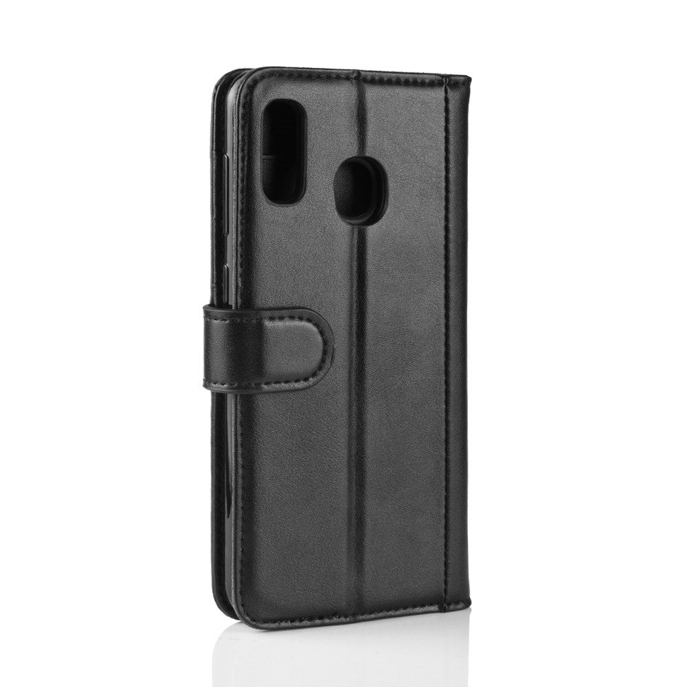 Galaxy A40 Echtleder Hülle mit Kartenfach