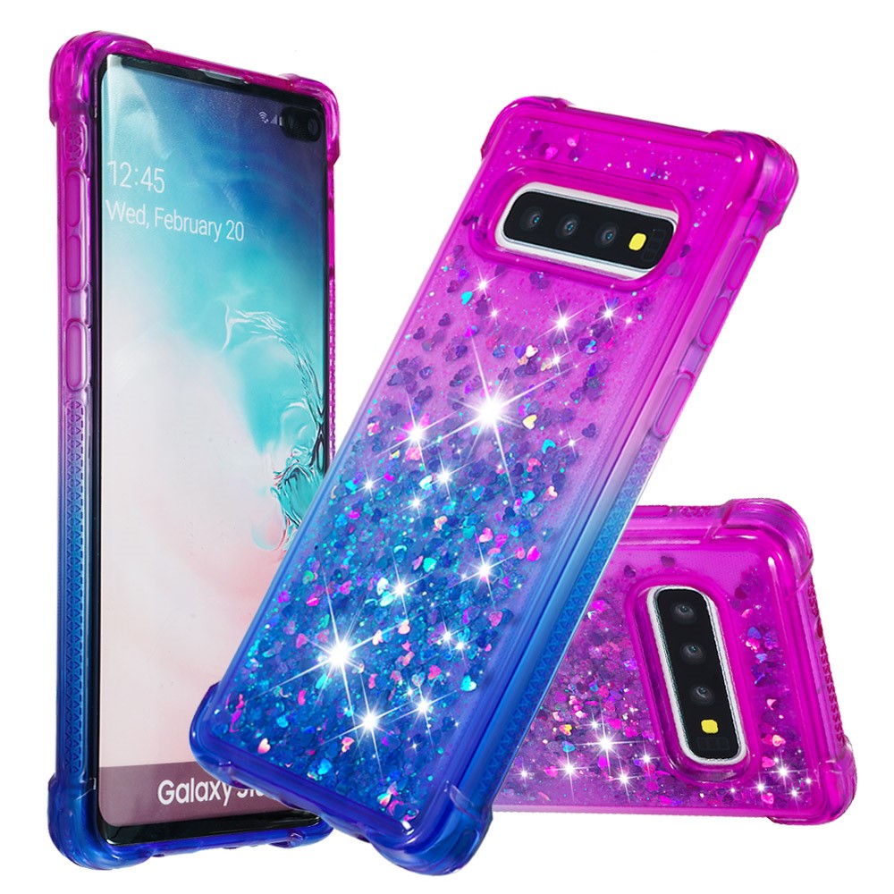 Galaxy S10 Plus Glitter-Hülle – Farbverlauf mit funkelndem Puder
