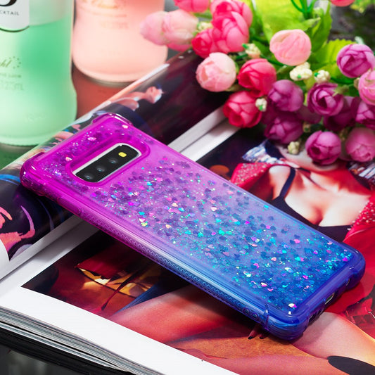 Galaxy S10 Plus Glitter-Hülle – Farbverlauf mit funkelndem Puder