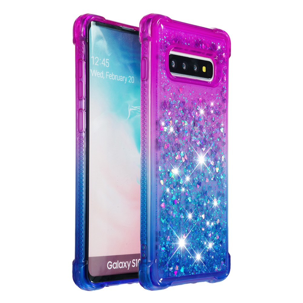 Galaxy S10 Plus Glitter-Hülle – Farbverlauf mit funkelndem Puder
