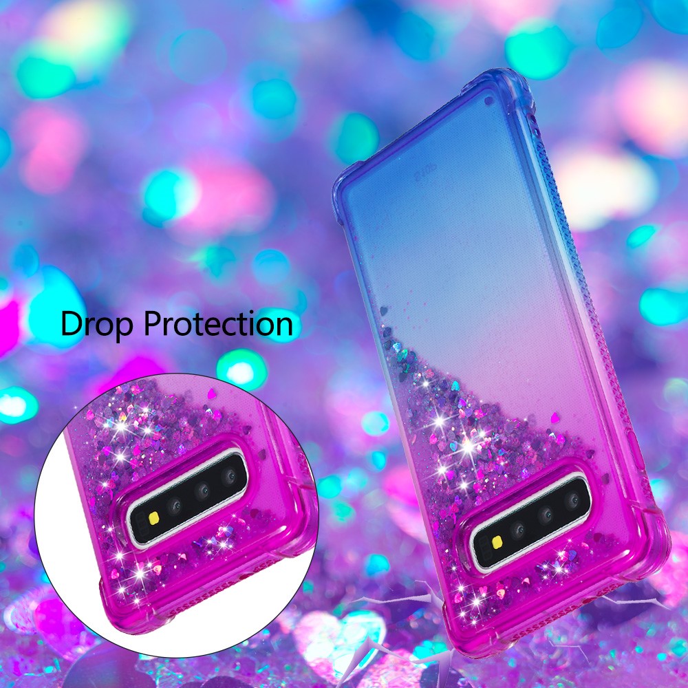 Galaxy S10 Plus Glitter-Hülle – Farbverlauf mit funkelndem Puder