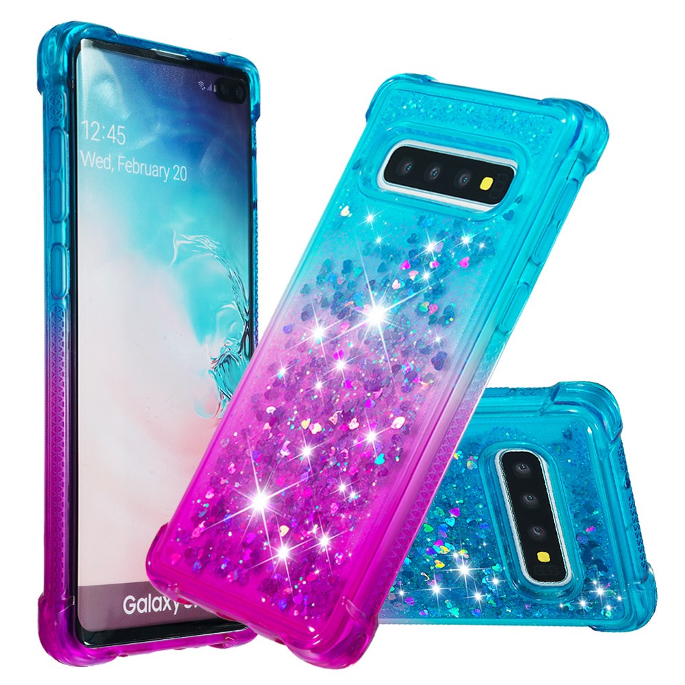 Galaxy S10 Plus Glitter-Hülle – Farbverlauf mit funkelndem Puder