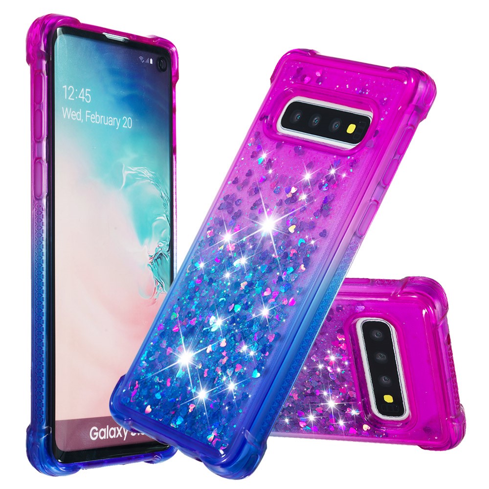 Galaxy S10 Glitter-Hülle – Farbverlauf mit funkelndem Puder