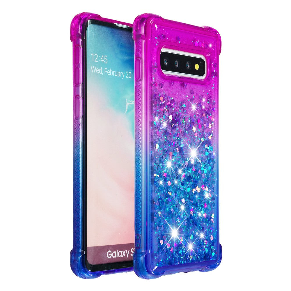 Galaxy S10 Glitter-Hülle – Farbverlauf mit funkelndem Puder