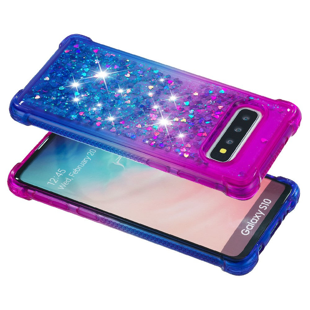 Galaxy S10 Glitter-Hülle – Farbverlauf mit funkelndem Puder