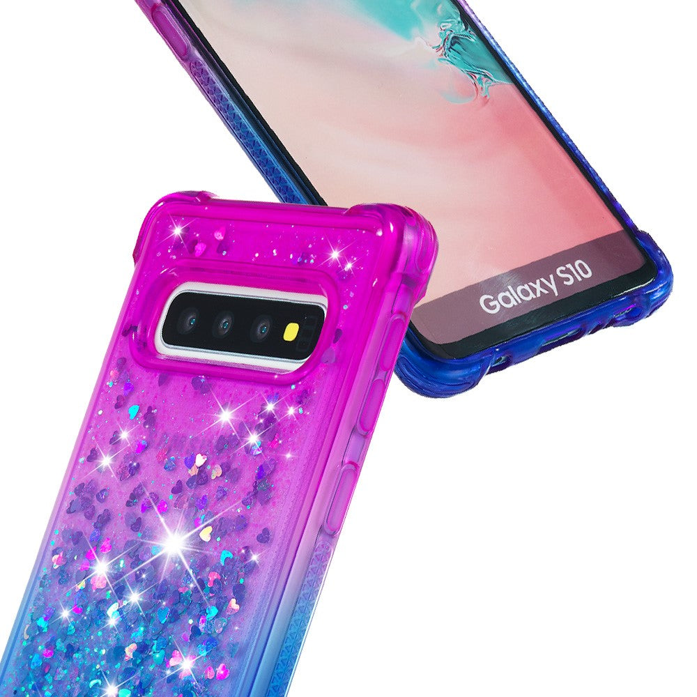 Galaxy S10 Glitter-Hülle – Farbverlauf mit funkelndem Puder