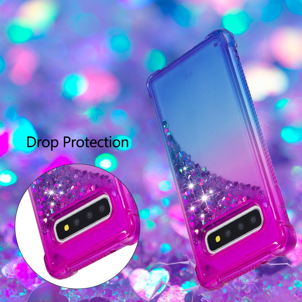 Galaxy S10 Glitter-Hülle – Farbverlauf mit funkelndem Puder