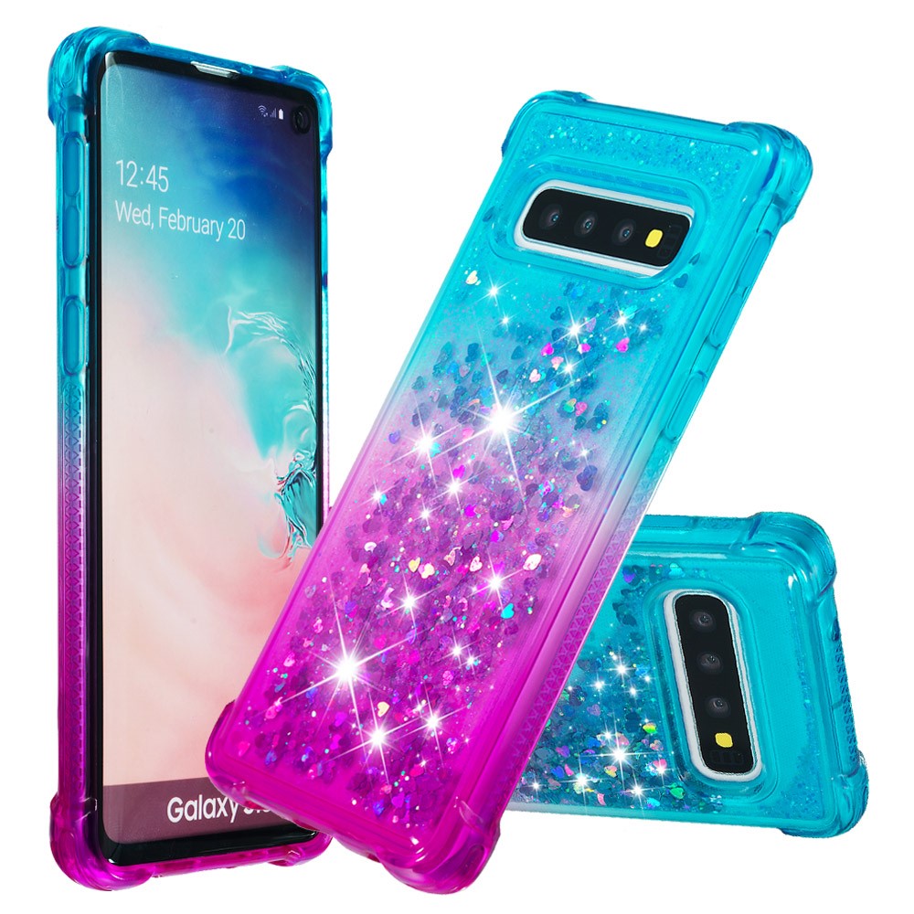 Galaxy S10 Glitter-Hülle – Farbverlauf mit funkelndem Puder