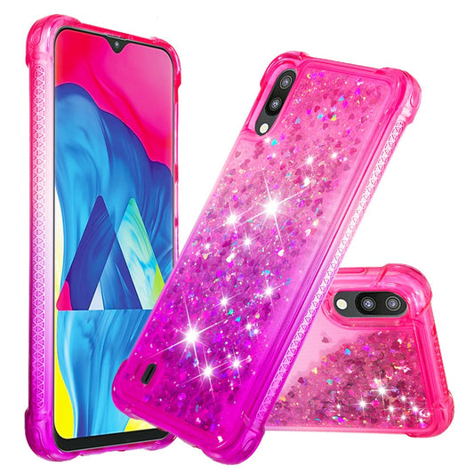 Galaxy M10 / A10 Glitter-Hülle – Farbverlauf mit funkelndem Puder