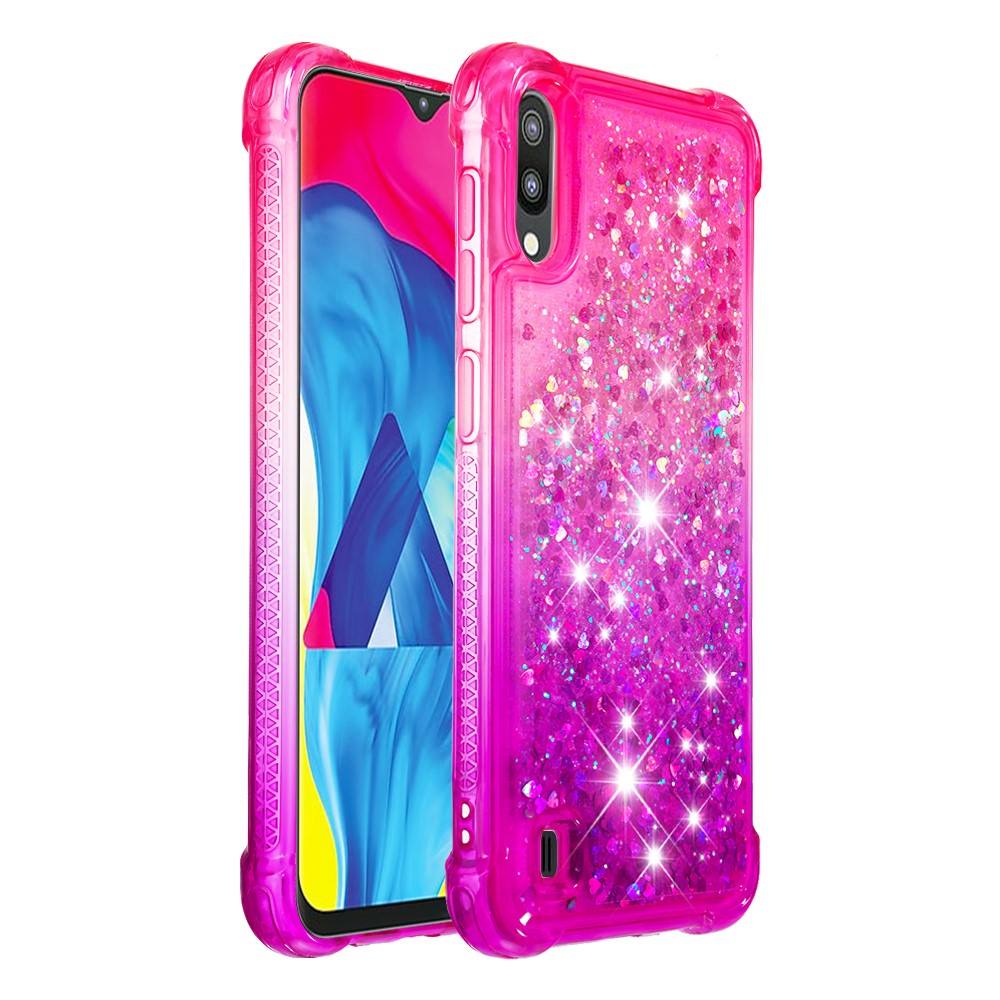 Galaxy M10 / A10 Glitter-Hülle – Farbverlauf mit funkelndem Puder