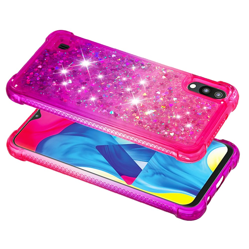 Galaxy M10 / A10 Glitter-Hülle – Farbverlauf mit funkelndem Puder