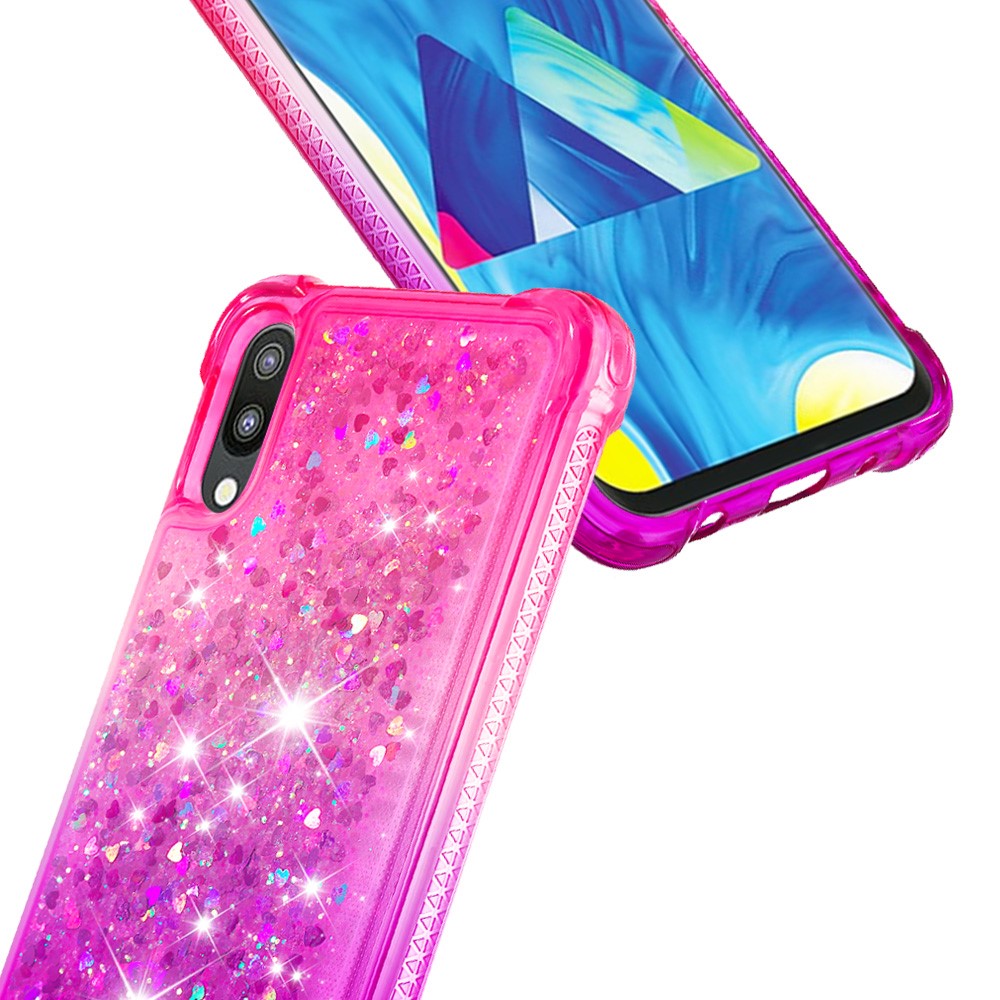 Galaxy M10 / A10 Glitter-Hülle – Farbverlauf mit funkelndem Puder