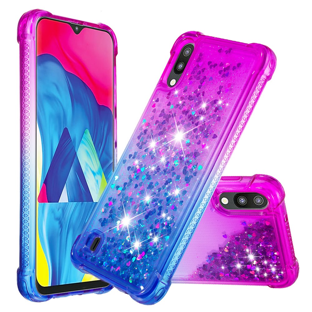 Galaxy M10 / A10 Glitter-Hülle – Farbverlauf mit funkelndem Puder