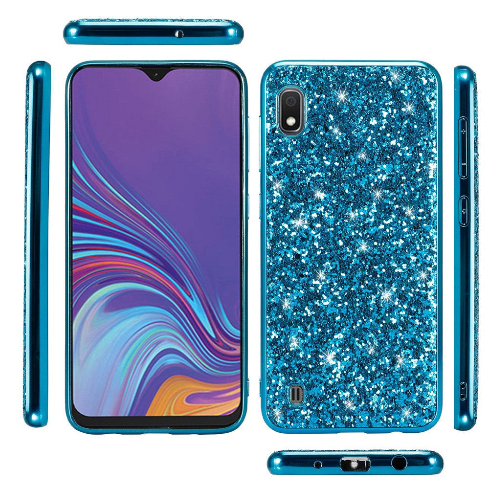 Galaxy A10 Schutzhülle – Funkelnde Glitzer-Rückseite