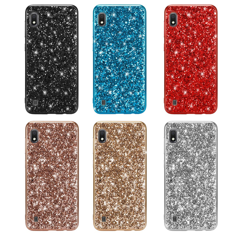 Galaxy A10 Schutzhülle – Funkelnde Glitzer-Rückseite