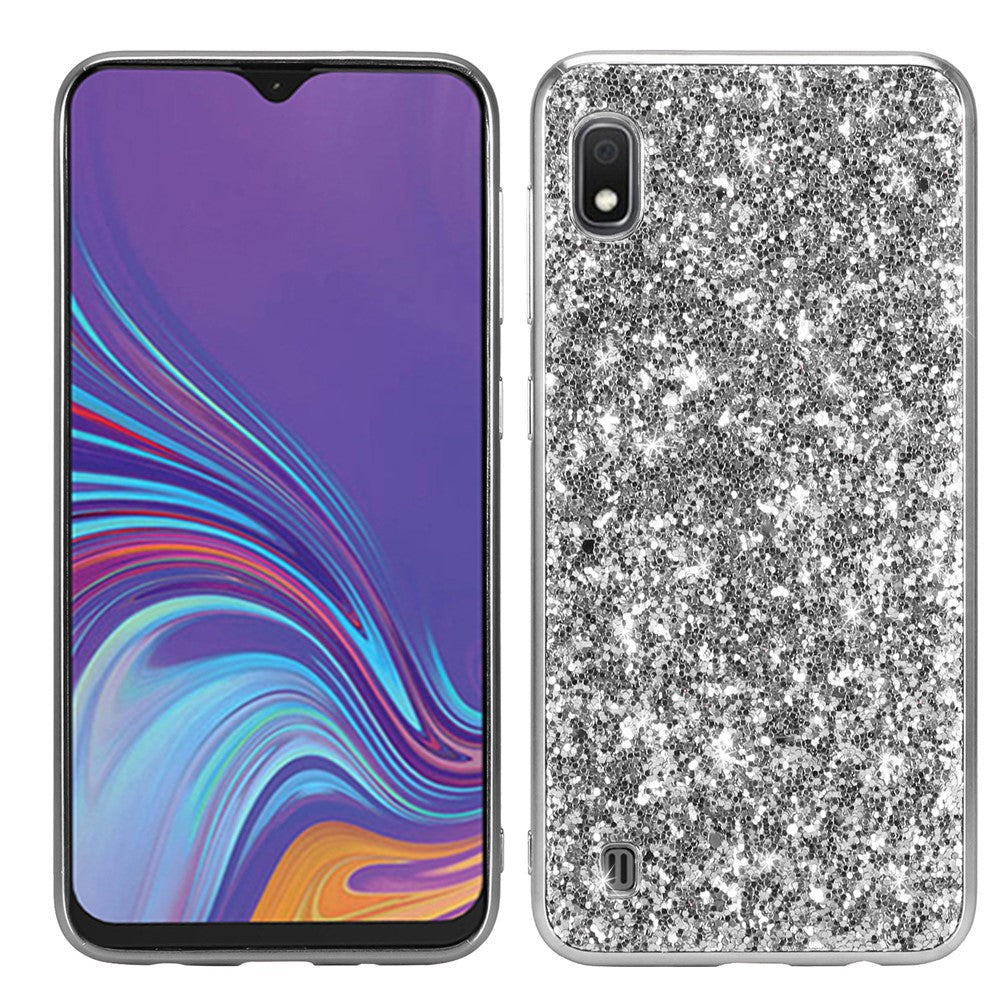 Galaxy A10 Schutzhülle – Funkelnde Glitzer-Rückseite