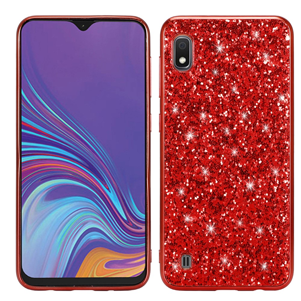 Galaxy A10 Schutzhülle – Funkelnde Glitzer-Rückseite