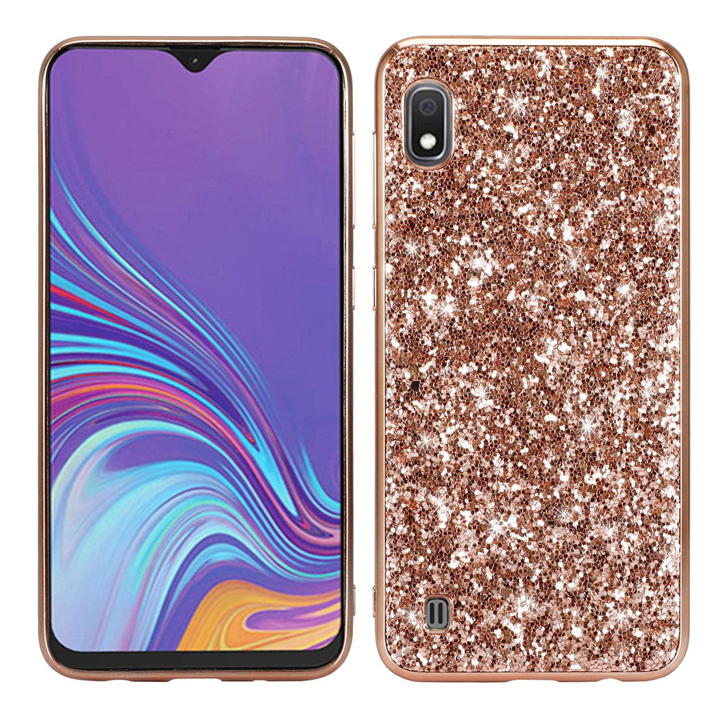 Galaxy A10 Schutzhülle – Funkelnde Glitzer-Rückseite