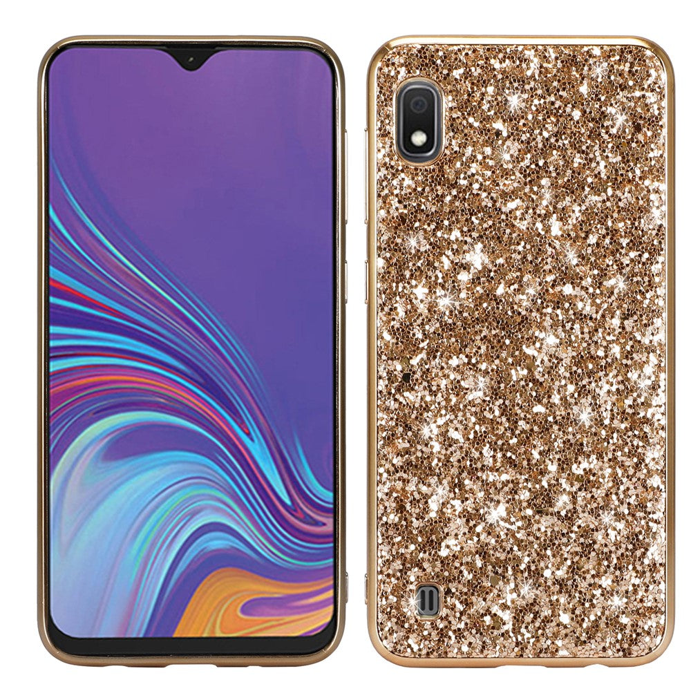 Galaxy A10 Schutzhülle – Funkelnde Glitzer-Rückseite