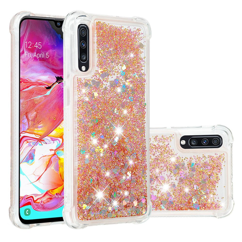 Galaxy A70 Glitzer-Hülle – Stoßfest & mit Treibsand