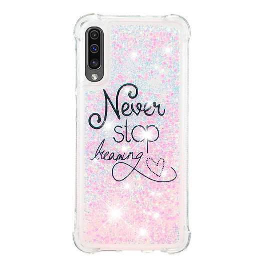 Galaxy A50 / A50s / A30s Glitter Hülle mit Muster & Stoßschutz