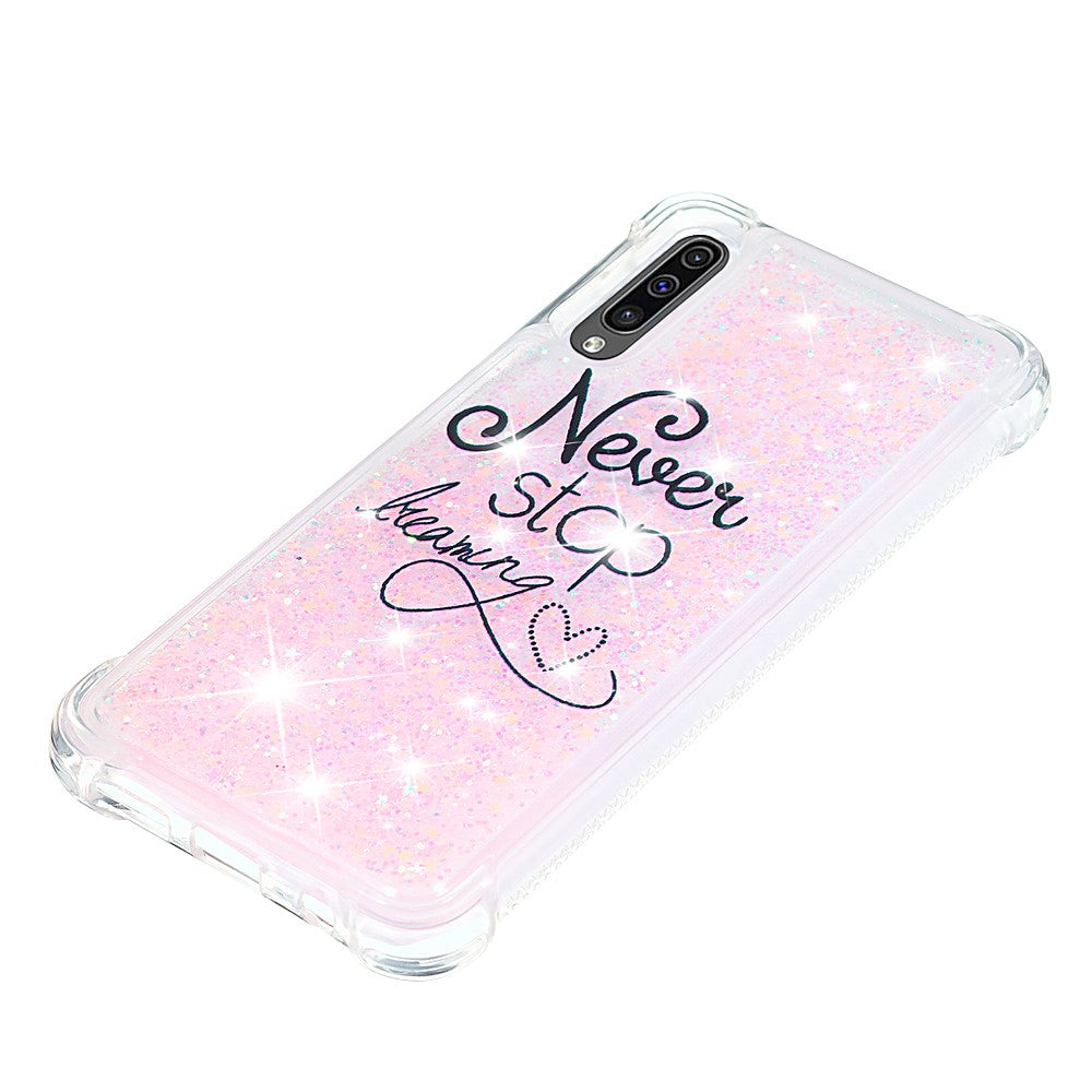 Galaxy A50 / A50s / A30s Glitter Hülle mit Muster & Stoßschutz