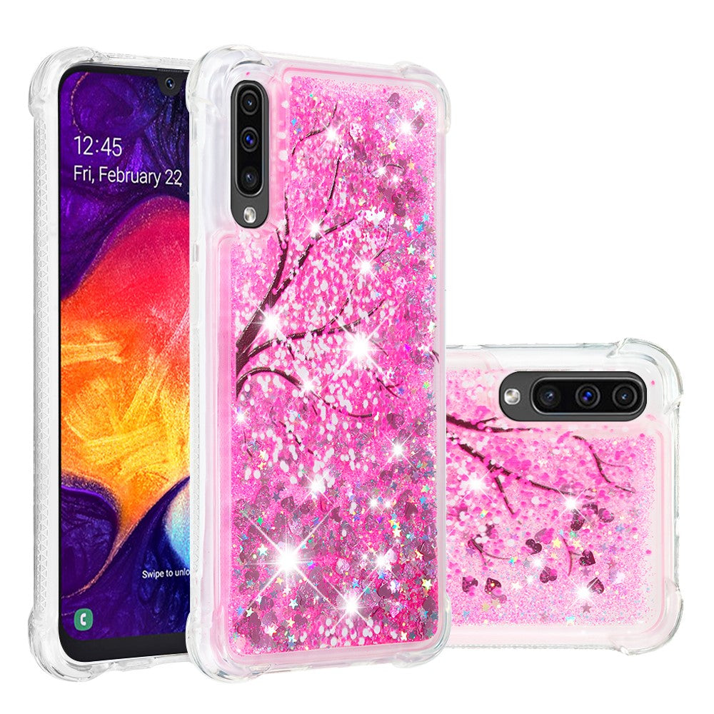 Galaxy A50 / A50s / A30s Glitter Hülle mit Muster & Stoßschutz