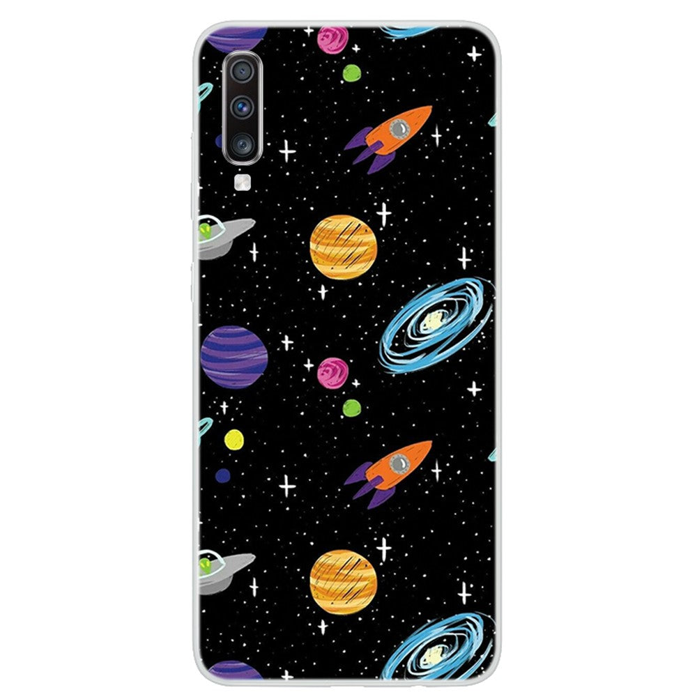 Galaxy A70 Flexible Handyhülle mit stylischem Muster