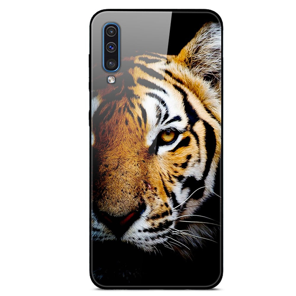 Galaxy A50/A50s/A30s Hybrid Hülle mit Glasrückseite & Musterdruck