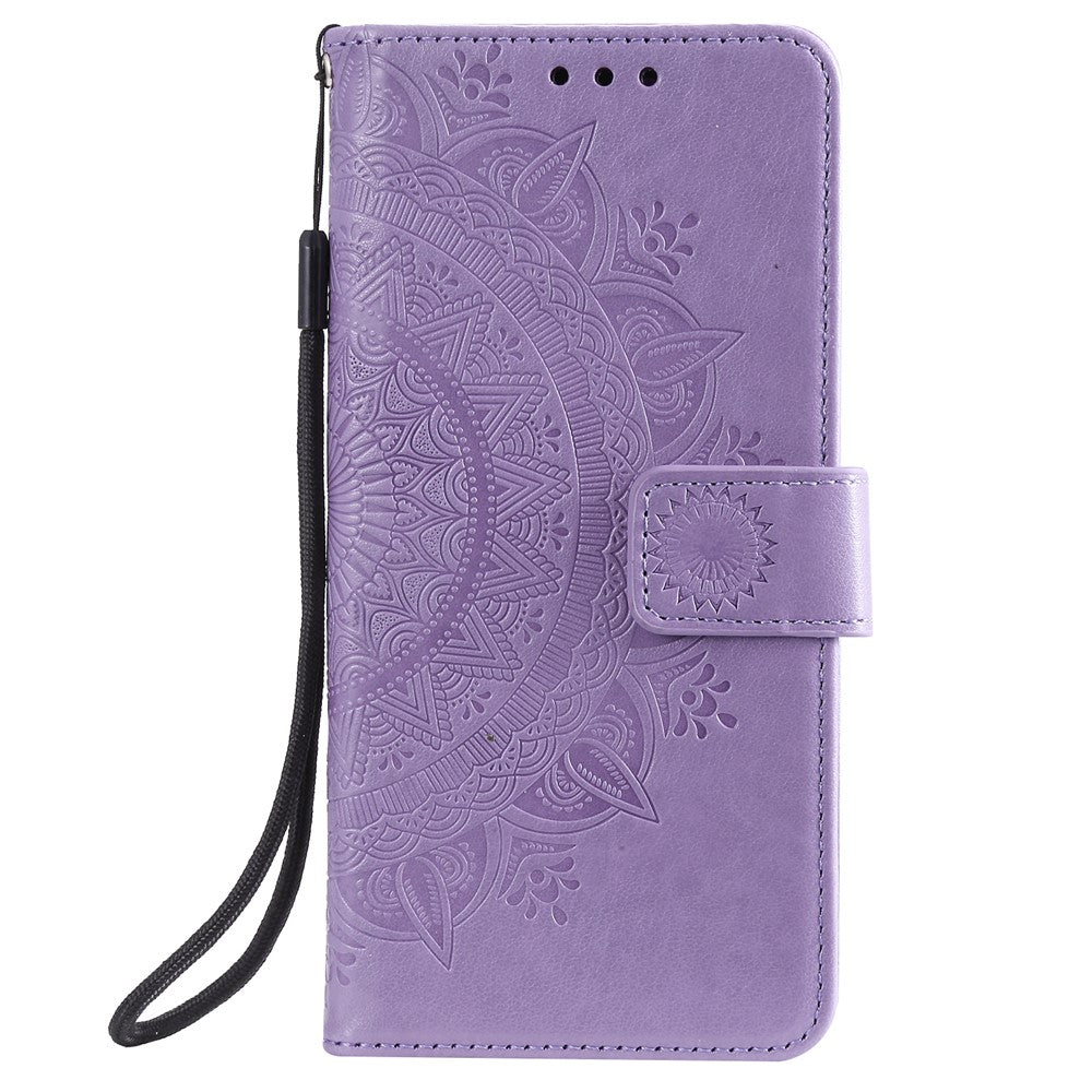 Galaxy A80/A90 Wallet Hülle – mit Blumenprägung