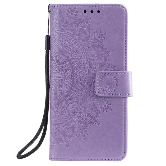 Galaxy A80/A90 Wallet Hülle – mit Blumenprägung